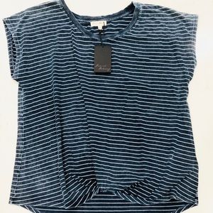NWT Blue striped slouch tee